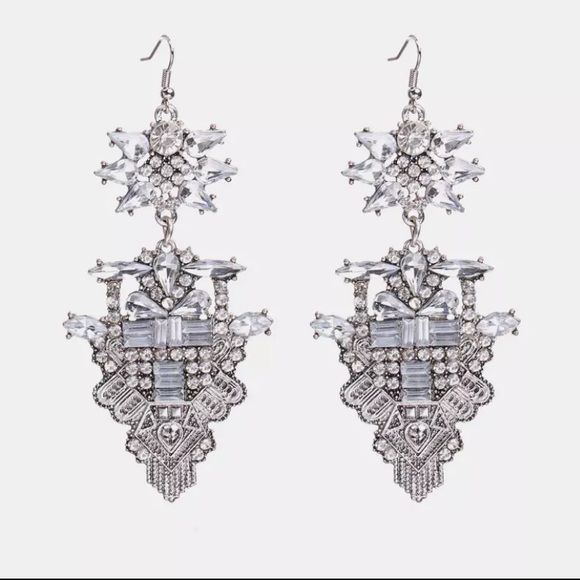 Sample Sale ! 5 Star Rated New Boho Statement Rhinestone Statement Earrings - Picture 2 of 6